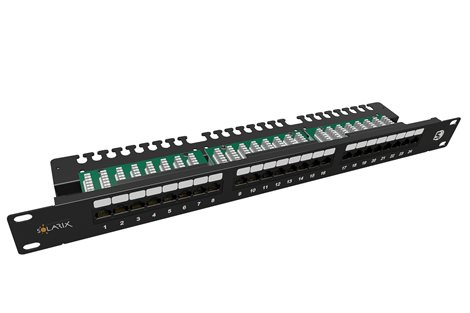 Nový Patch panel Solarix 24x RJ45 CAT5E UTP  1