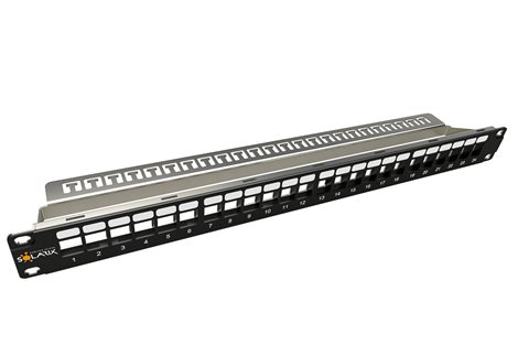NOVÝ Modulární neosazený patch panel Solarix 24 portů 1U SX24M-0-STP-BK-UNI-N 1