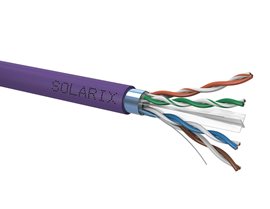 SXKD-6-FTP-LSOH Kabel Solarix CAT6 FTP LSOH fialový 500m/cívka