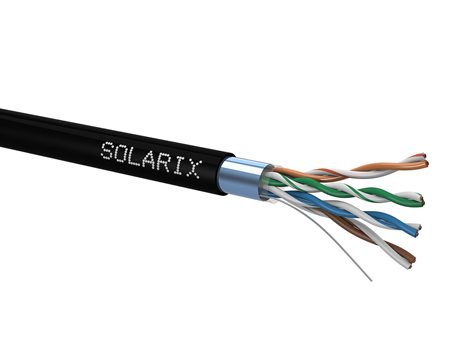 SXKD-5E-FTP-PE Kabel Solarix CAT5e FTP PE venkovní černý 305m/box 1