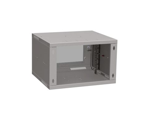 Rozvaděč nástěnný skládaný SENSA LITE 6U 450mm, dveře sklo, RAL 7035, SENSA-L-6U-545-11-G 3