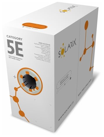 SXKD-5E-FTP-PE Kabel Solarix CAT5e FTP PE venkovní černý 305m/box 2