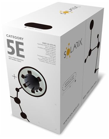 SXKD-5E-UTP-PE Kabel Solarix CAT5E UTP PE venkovní černý 305m/box 2