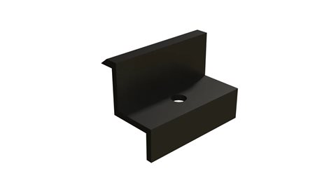 Příchytka krajová 6060, výška rámu 30mm, černá