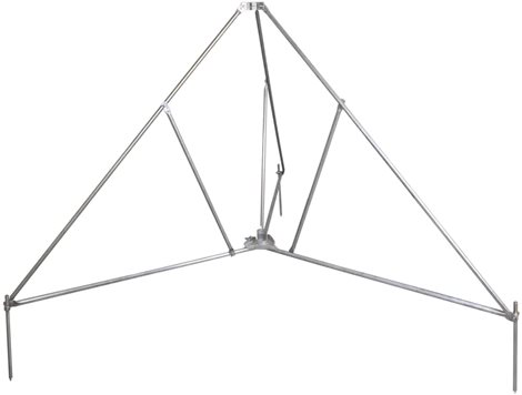 107391 Tříramenný stativ sklopný pro trubku D40/50mm rádius 1330mm náklon 10° nerez 1