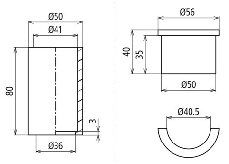 107399 Sada adaptérů pro redukci z D 50mm na D 40mm pro tříramenné a čtyřramenné stativy 2