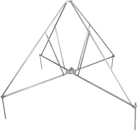 107491 Čtyřramenný stativ sklopný pro trubku D40/50mm rádius 1330mm náklon 10° nerez 1