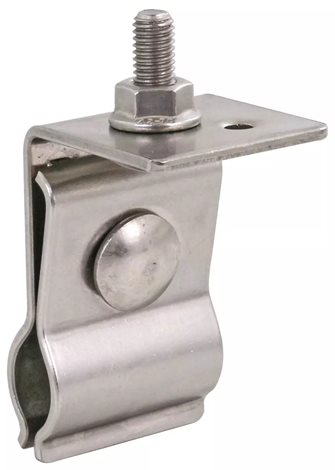 123040 Držák pro kovovou střechu skulatým falcem, KAL-ZIP rozsah Ø20-25mm Nerez 1