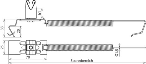 206449 Podpěra vedení SPANNgrip light nerez H 32mm, pro prům. 8mm, rozsah upnutí 180-280mm 2