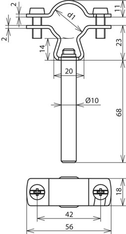 253289 Držák vedení pro vodič HVI D 20-23mm 2
