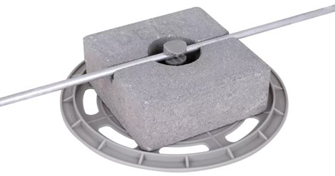 253335 Střešní držák ved.,SET s 4,6 kg zákl. a plast.držák vedení pro ⌀8-10mm 1