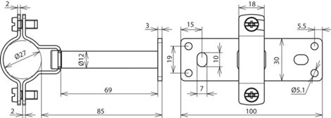 275450 HVI-Ex W85 holder pro vodič D 20mm 2