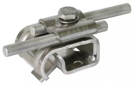339051 Okapová svorka Al pro zaoblení 16-22mm s dvojitou příložkou pro prům. 8-10mm 1