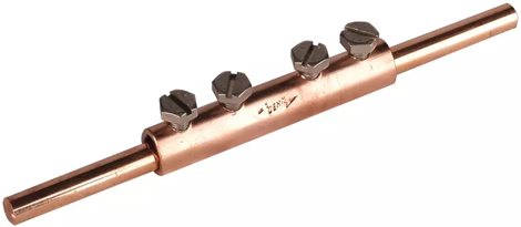 385207 Válcová spojka, Cu, pro prům. 8mm se čtyřmi šrouby M6x8mm 1
