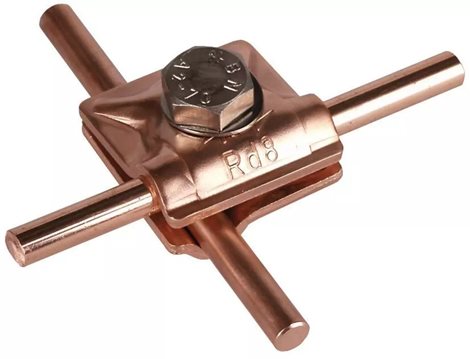 390557 Svorka MV, Cu, pro prům. 8mm šroub se šestihrannou hlavou a pérová podložka 1