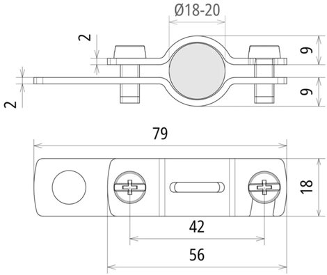410222 PA svorka nerez pro vodič HVI light plus, D=18/20mm 2
