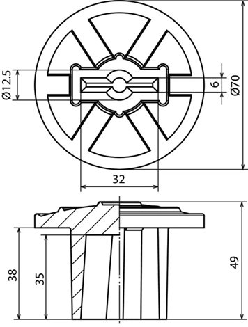 478099 Ochranná krytka PVC pro vývody připojení Rd 10mm/Fl 30x3,5mm grün/gelb 2