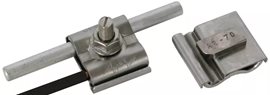 540250 Uzemňovací svorka UNI nerez pro prům. 8-10mm a vodič 4-50 mm2, šroub M8 a matice