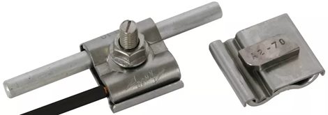 540250 Uzemňovací svorka UNI nerez pro prům. 8-10mm a vodič 4-50 mm2, šroub M8 a matice 1