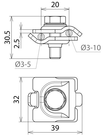 540271 Svorka MMV- Nerez (V4A) pro  Ø3-10mm 2