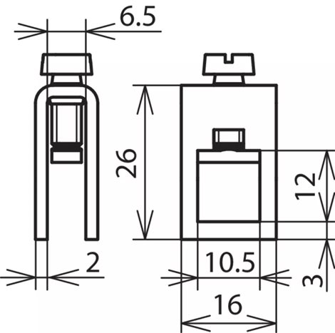563011 Řadová svorka pro PAS (ekvipot. přípojnici) 2,5-25mm^2 2