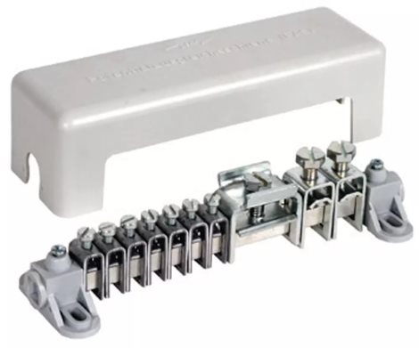 563040 Ekvipotenciální přípojnice s krytem 7x 2,5-25mm² 2x16-95mm² 1x pásek 40x5mm 1