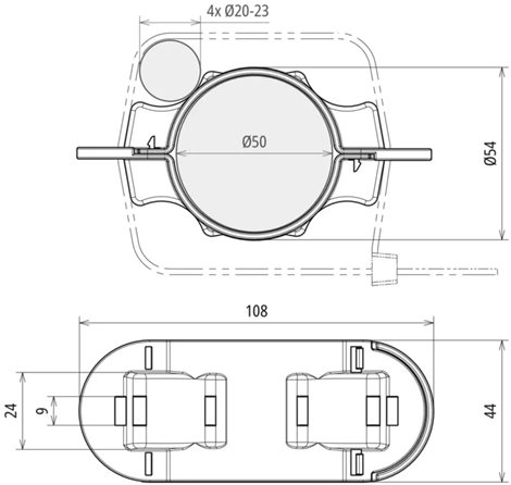 819297 Upevňovací sada pro HVI & HVI light plus kroužek pro fixaci vodičů na trubce pro Ø 50 mm 2