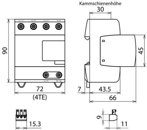 900585 Kombi. svodič Typ 1 + Typ 2 DEHNvap M pro třífázové TT a TN-S sítě 2