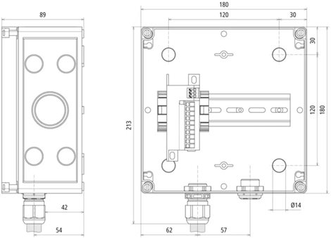 900902 Svodič přepětí Typ 2+3 DEHNcube v pouzdře IP65 pro Emob 3