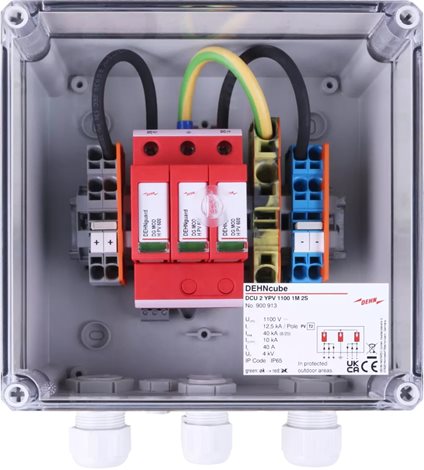 900913 Svodič přepětí Typ 2 DEHNcube 1