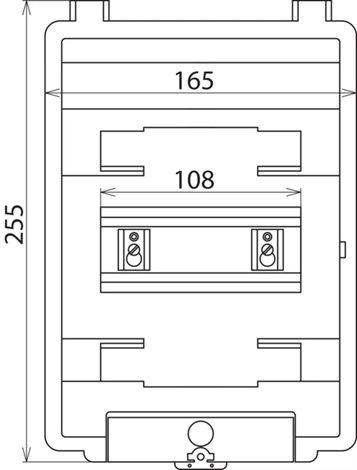 902485 Izolační plastová rozvodnice AP-IP 54, montáž na stěnu pro šest modulů, 6TE 2