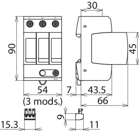 908319 Überspannungsableiter Typ 2 DEHNguard M 3