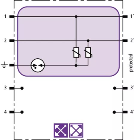 920289 Svodič přepětí - modul BLITZDUCTOR XT 2