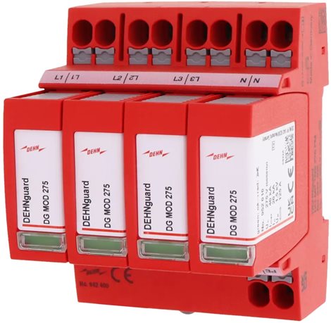 942400 Svodič přepětí typ 2 DEHNguard MP 4-pólový Uc 275V pro TN-S systémy 1