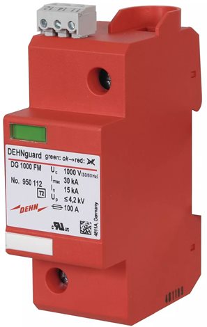950112 Svodič přepětí DEHNguard FM 1-pólový, Uc 1000V AC, s modulem dálkové signalizace 1
