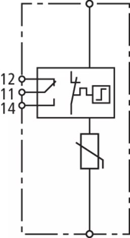 950112 Svodič přepětí DEHNguard FM 1-pólový, Uc 1000V AC, s modulem dálkové signalizace 2