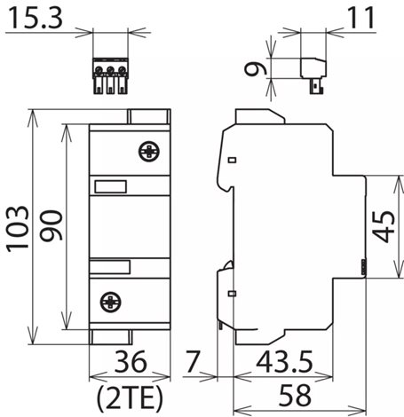 950112 Svodič přepětí DEHNguard FM 1-pólový, Uc 1000V AC, s modulem dálkové signalizace 3