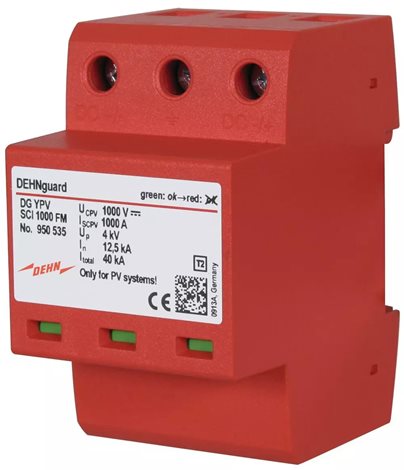 950535 Svodič přepětí DEHNguard vícepólový pro FV aplikace do 1000V DC s dálk. signalizací 1