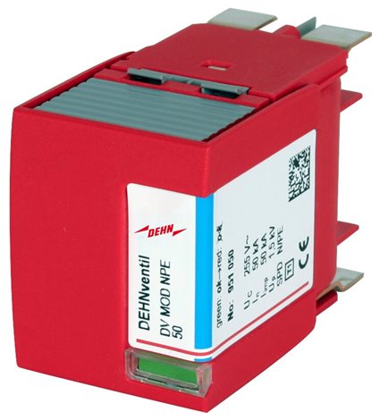 951050 Ochranný modul s jiskřištěm N-PE 50kA pro DEHNventil M, TT systémy 1