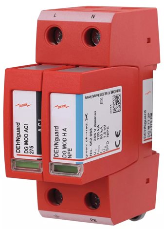 952121 Svodič přepětí DEHNguard M 1-pólový, Uc 275V AC, s modulem dálkové signalizace 1