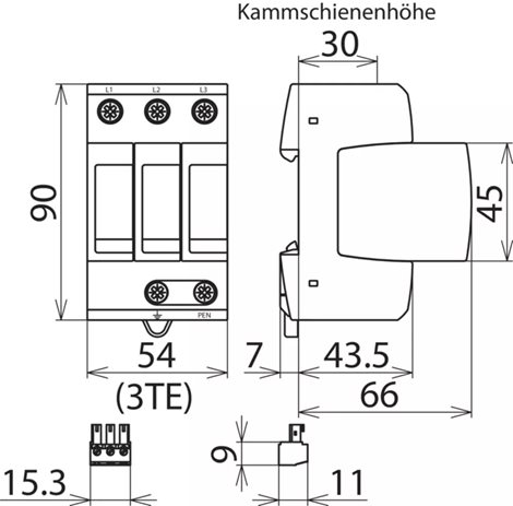 952307 Svodič přepětí DEHNguard M 3