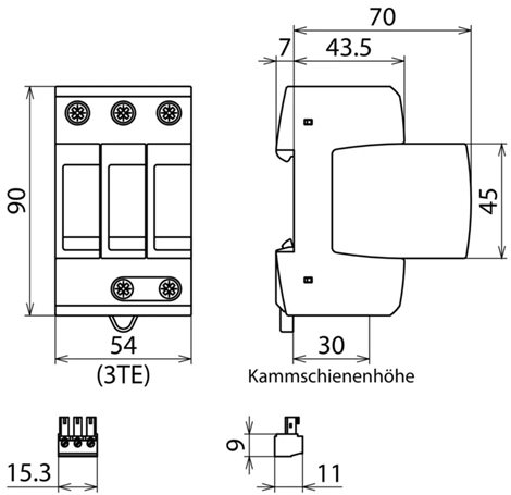952330 Svodič přepětí DEHNguard M 3-pólový, Uc 275V AC, s modulem ACI technologie 3