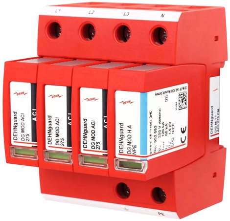 952341 Svodič přepětí DEHNguard M 4-pólový, Uc 275V AC, s modulem  ACI technologie 1