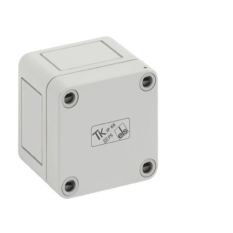 TK PS 77-6-o Technická krabice IP66  65 x 65 x 57 mm hladké boky šedá
