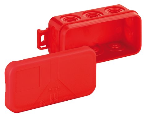 Mini 25 SB-L Spojovací krabice, 89 x 43 x 37 mm, IP55, červená, bez svorek