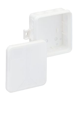 i 12 - Prázdná bílá spojovací krabice IP55 85 x 85 x 37 mm s úchyty