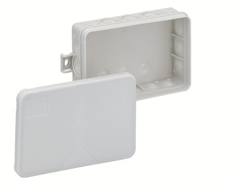 i 16 - Prázdná šedá spojovací krabice IP55 130 x 85 x 37 mm s úchyty