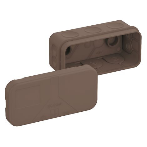 2K-mini-L/br Mini 25 rozbočovací krabice prázdná hnědá IP55 89X43X38mm