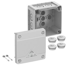 Abox PRO 025-L NEW Krabice na om. prázdná IP66/IP67/IP69 šedá 92x92x60mm