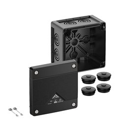 Abox PRO 040-L/SW NEW Krabice na om. prázdná IP66/IP67/IP69 černá 102x102x70mm